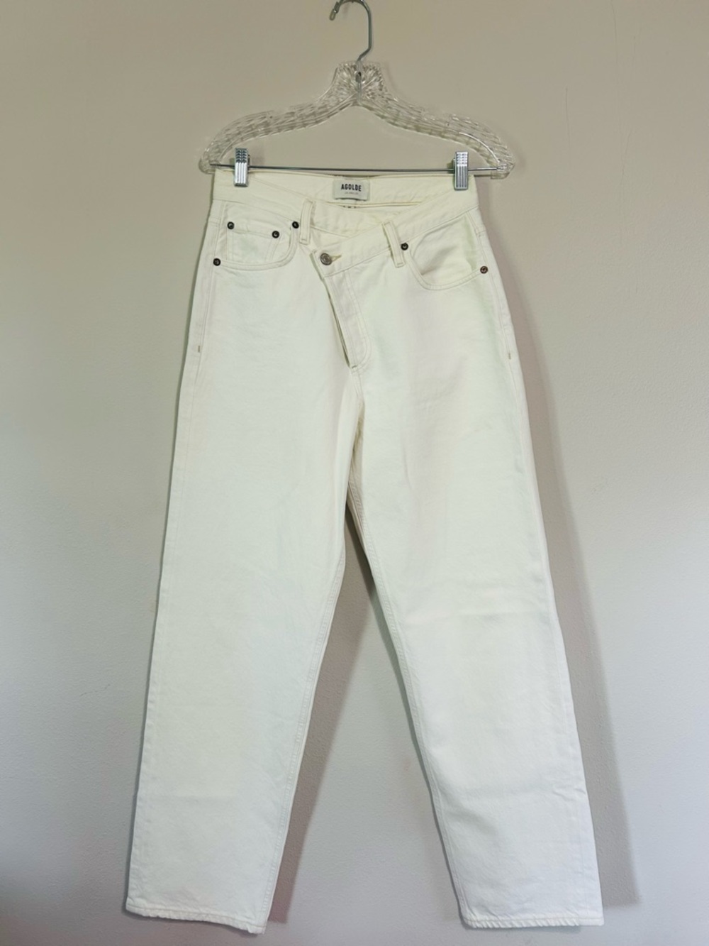 Agolde Off-White Straight-Leg Women’s Jeans